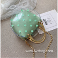 The New Summer Style Detachable Ladies PU Sling Bag Sets Dot Printing Clear PVC Handbags for Women